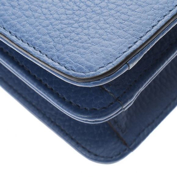 Gucci Interlocking Chain Shoulder Bag Blue - Picture 5 of 12